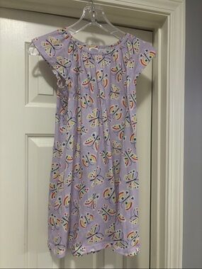 Hanna Andersson Lavender Nightgown with Multicolor Butterfly Print